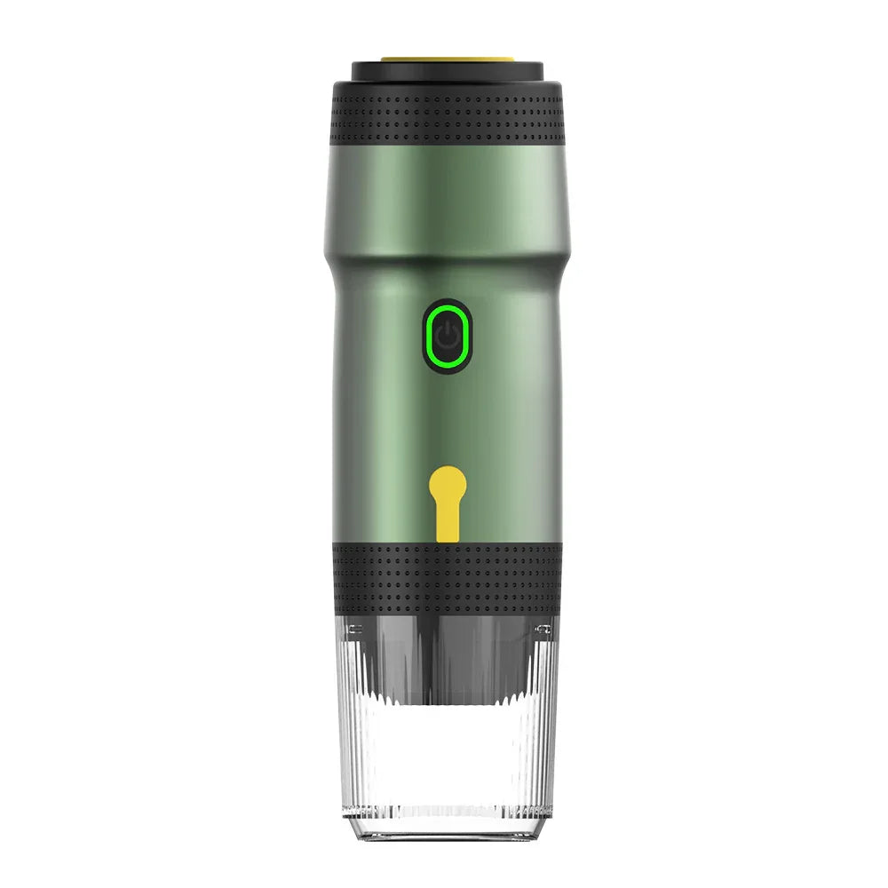 Green 3-in-1 Portable Electric Espresso Maker - Rechargeable Travel Coffee Machine for Capsules & Ground Coffee - Mekamart Australia