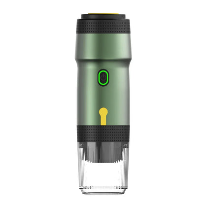 Green 3-in-1 Portable Electric Espresso Maker - Rechargeable Travel Coffee Machine for Capsules & Ground Coffee - Mekamart Australia