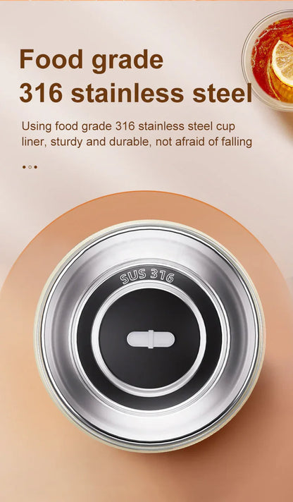 Dark Blue 316 Stainless Steel Rechargeable Electric Self-Stirring Mug - 420ml Automatic Mixing Cup with Magnetic Rotor - Mekamart Australia