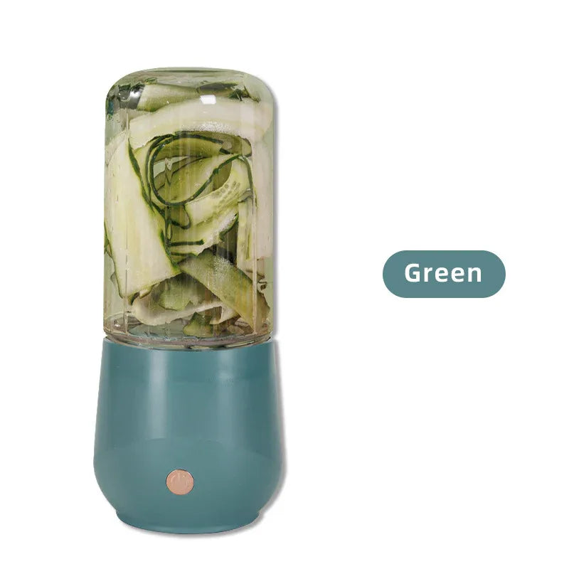 Green Compact Portable Blender - USB Rechargeable Mini Juicer Cup with 4 Blades - Mekamart Australia
