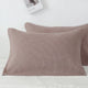 Brown Breathable 4-Layer Cotton Gauze Pillow Towel Pair - Japanese Style Grid (52x75cm) - Mekamart Australia