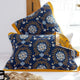Single Blue Flower Butterfly Pillow Towel Premium Cotton Gauze Pillow Towel Pair - Simple Nordic Style (52x75cm) - Mekamart Australia