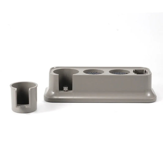Grey Espresso Coffee Tamping Station - Barista Tool Organizer for 51/53/58mm Portafilter, Tamper & Distributor - Mekamart Australia