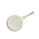 Beige Large Flat + Wood Grain Handle (Gas Model) Non-Stick Pancake Pan - 7-Hole Fun Shapes Breakfast Griddle (27cm) - Mekamart Australia