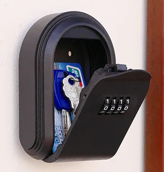 Black 3PCS Wall Mount Plastic Combination Key Lock Box - Secure Key Safe Storage Box - Mekamart Australia