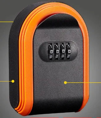 Orange 3PCS Wall Mount Plastic Combination Key Lock Box - Secure Key Safe Storage Box - Mekamart Australia