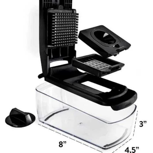 18-Piece Multi-Function Vegetable Chopper, Rotary Grater, Spiralizer and Slicer for Home Kitchen (White and green) - Mekamart Australia