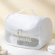 PVC Transparent Cosmetic Bag,Waterproof Portable Travel Organizer with Handle(white) - Mekamart Australia