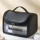 PVC Transparent Cosmetic Bag,Waterproof Portable Travel Organizer with Handle(Black) - Mekamart Australia