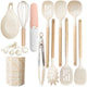 White 12-Piece Silicone Cooking Utensil Set - Non-Stick Food-Grade Kitchen Tools with Holder - Mekamart Australia