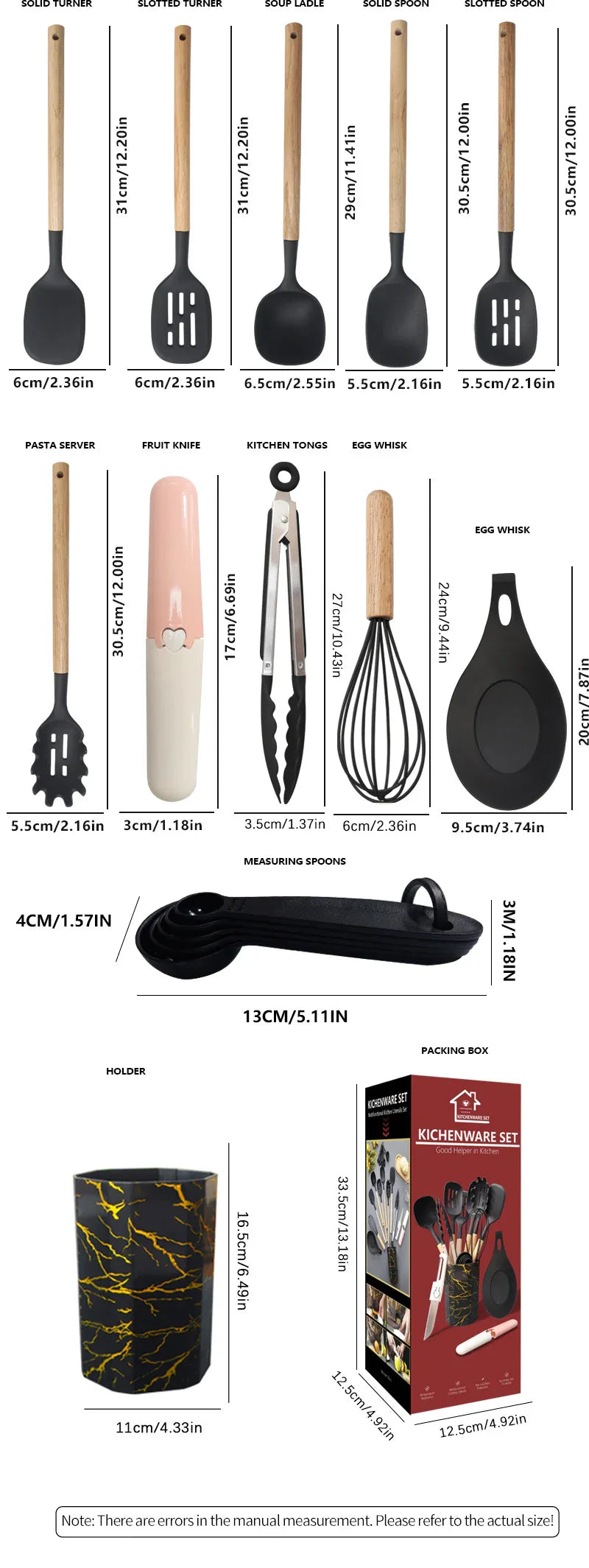Gray 12-Piece Silicone Cooking Utensil Set - Non-Stick Food-Grade Kitchen Tools with Holder - Mekamart Australia