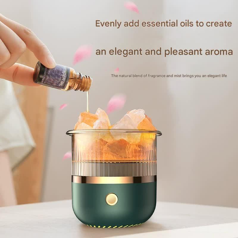 Crystal Humidifier with LED Light - Aromatherapy Diffuser for Home Relaxation(green) - Mekamart Australia