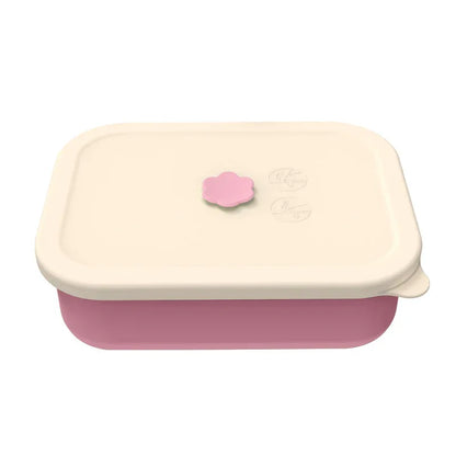 Pink Microwave-Safe Silicone Lunch Box with 4 Compartments - Airtight Bento Box for Work and Travel - Mekamart Australia