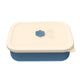 Dark blue Microwave-Safe Silicone Lunch Box with 4 Compartments - Airtight Bento Box for Work and Travel - Mekamart Australia