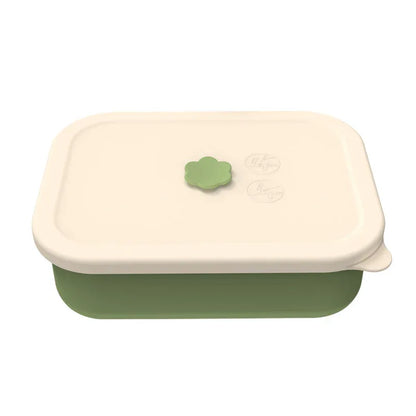 Dark green Microwave-Safe Silicone Lunch Box with 4 Compartments - Airtight Bento Box for Work and Travel - Mekamart Australia