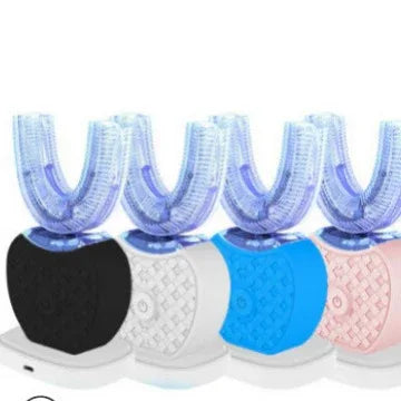 U-Shaped Automatic Ultrasonic Electric Toothbrush - 360 Deep Cleaning & Whitening, Rechargeable(black) - Mekamart Australia