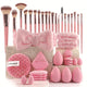 40-Piece Ultimate Beauty Tool Kit for Face Cleansing and Makeup(pink) - Mekamart Australia