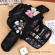 Portable Multi-Compartment Travel Toiletry & Makeup Organizer Bag with Brush Holders(Black) - Mekamart Australia