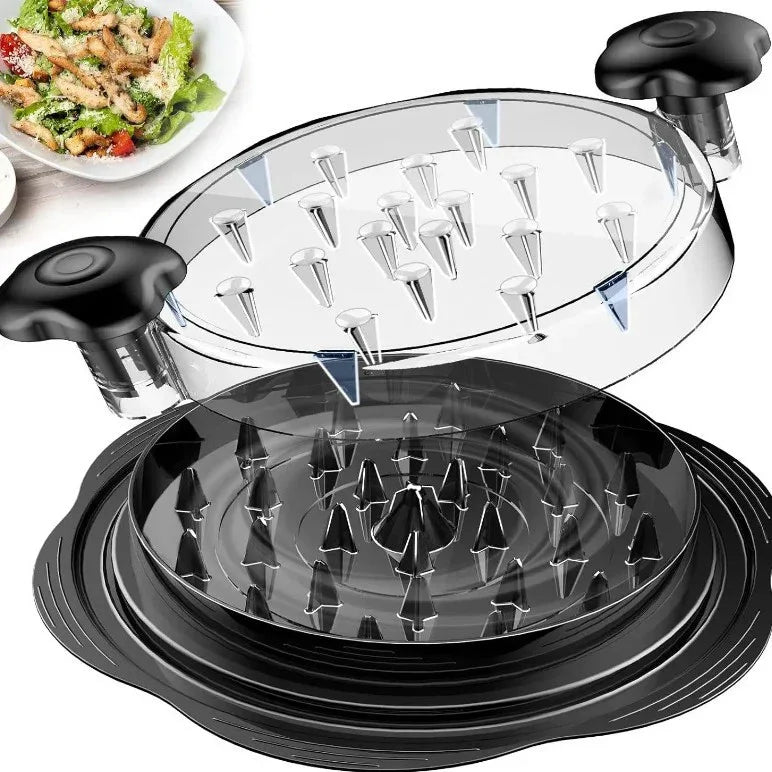 Upgraded Meat Shredder Tool - Rotating Chicken & Pork Puller with Anti-Slip Base & Ergonomic Grips(black) - Mekamart Australia