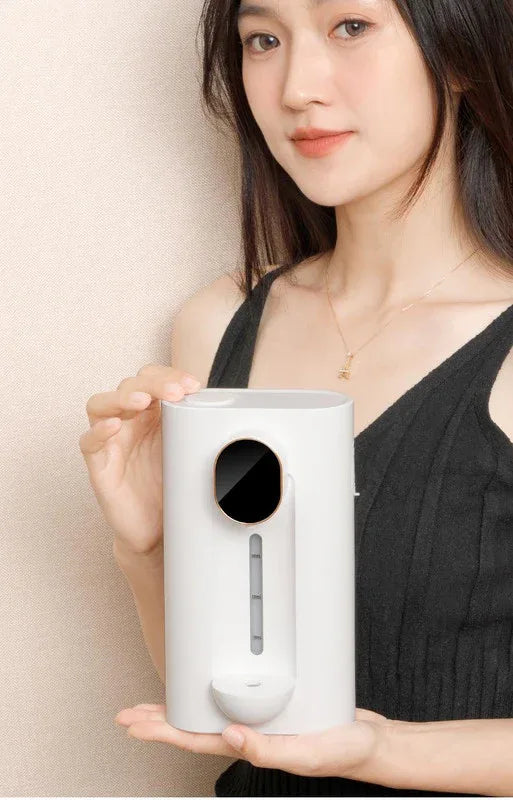 Smart Automatic Mouthwash Dispenser - Wall-Mounted, 3 Adjustable Levels, LED Display & Magnetic Cups(white) - Mekamart Australia
