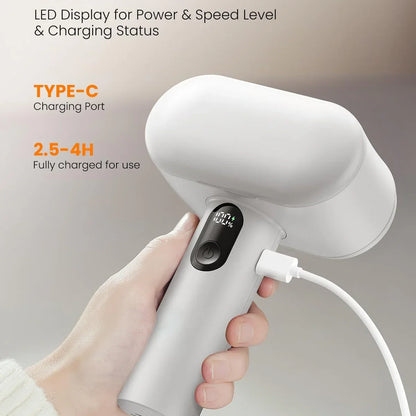 Dual-Head Electric Lint Remover - USB-C Rechargeable, LED Display, 6-Size Honeycomb Mesh(Purple) - Mekamart Australia