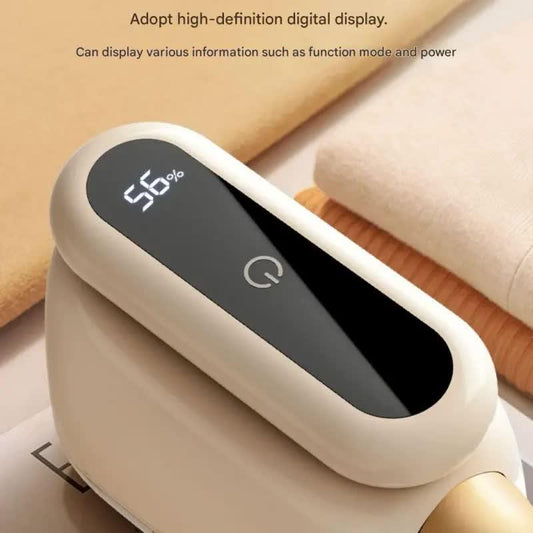 Compact Electric Lint Remover with LED Display & Dual Head - USB Rechargeable(Purple) - Mekamart Australia