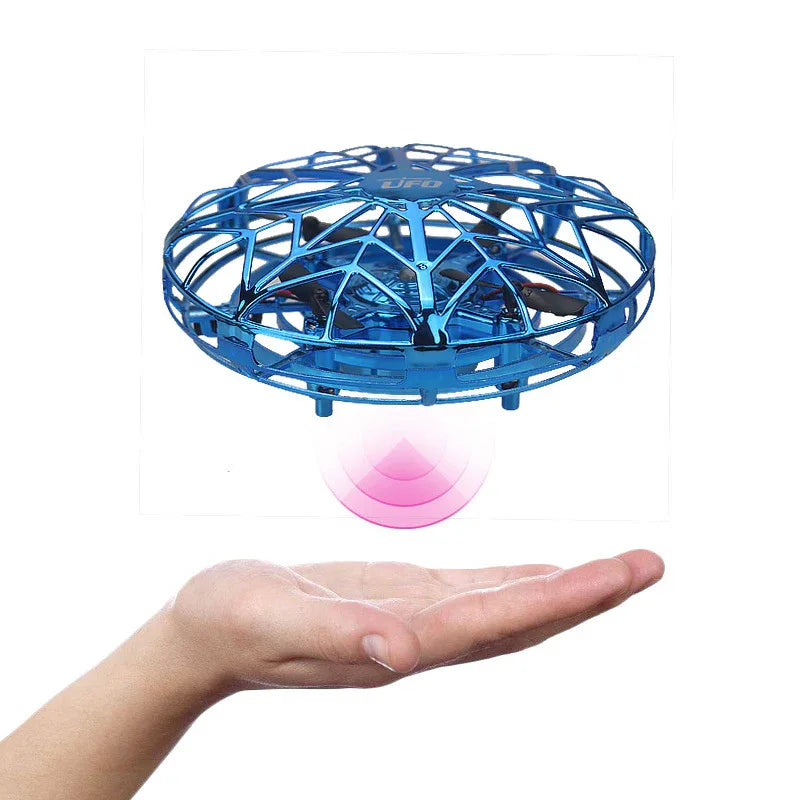 Hand-Controlled UFO Mini Drone with LED Lights & Obstacle Avoidance(pink) - Mekamart Australia