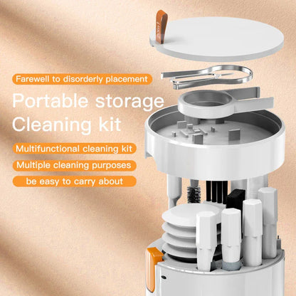 White 20-in-1 Electronics Cleaning Kit - Keyboard, Earphone, Camera, Laptop Cleaner Set - Mekamart Australia