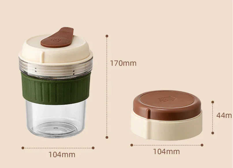 2-in-1 Ice Cube Maker Tumbler - Portable Cup with Integrated Silicone Ice Tray & Lid (1 cup + 1 ice tray) - Mekamart Australia