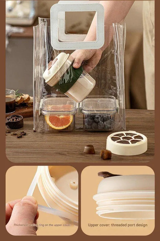 2-in-1 Ice Cube Maker Tumbler - Portable Cup with Integrated Silicone Ice Tray & Lid (1 cup + 1 ice tray) - Mekamart Australia