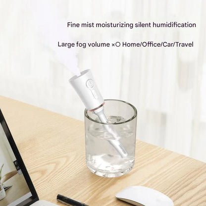 Red 2 in 1 Cool Mist Humidifier and Facial Moisturizer - USB Rechargeable Portable Nano Sprayer - Mekamart Australia