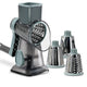 Blue Rotary Cheese Grater & Vegetable Slicer - Manual Shredder with 3 Interchangeable Drums - Mekamart Australia
