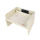 Kids Car Seat Travel Tray - Waterproof Lap Desk with Storage Pockets (Beige bunny - Round) - Mekamart Australia