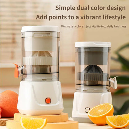 White Electric Citrus Juicer Press - Portable, Large Caliber, One-Click Operation(7.4v1600mAh battery) - Mekamart Australia