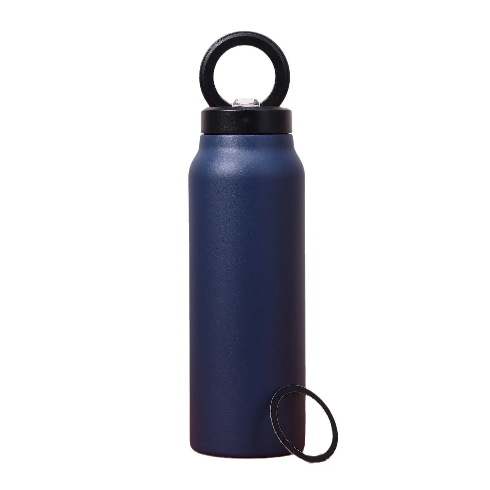 Stainless Steel Insulated Water Bottle with Integrated Magnetic Phone Stand - Blue (32oz) - Mekamart Australia