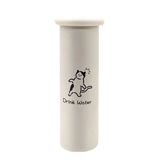 Mini Insulated Coffee Cup - 316 Stainless Steel, Portable & Stylish - White Kitten (300ml) - Mekamart Australia