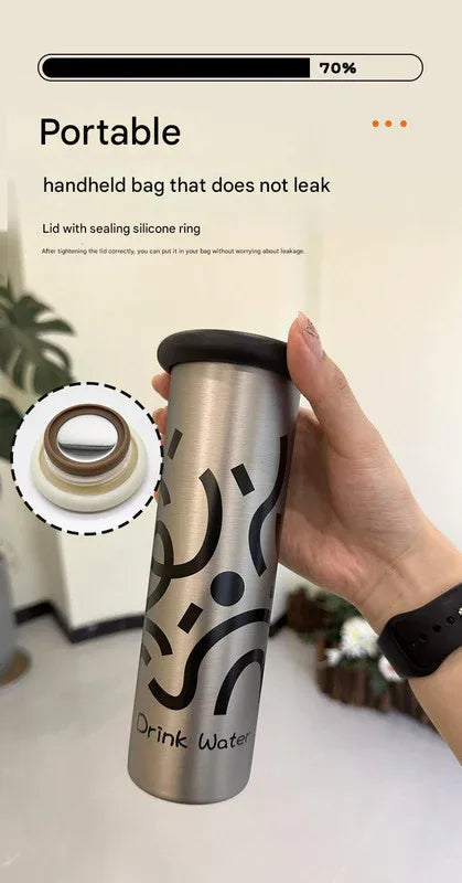Mini Insulated Coffee Cup - 316 Stainless Steel, Portable & Stylish - Black Kitten (300ml) - Mekamart Australia