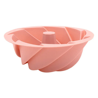 Pink Non-Stick Silicone Cyclone Cake Pan Set (10 Molds) - Perfect for Desserts - Mekamart Australia