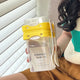 Yellow Portable salad cup with ingredient compartment and fork and spoon - enjoy breakfast on the go - Mekamart Australia