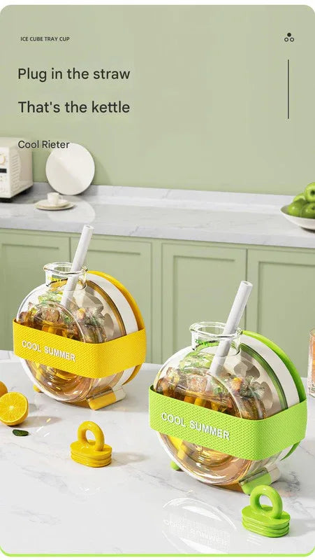 Red Portable Press-Release Ice Cube Maker Bottle - Makes 12 Cubes, Doubles as Bottle - Mekamart Australia