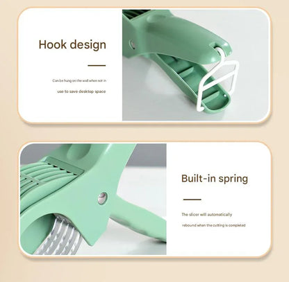 2 pcs Orange 5-Blade Fruit & Vegetable Slicer for Crinkle Cuts - Kitchen Gadget - Mekamart Australia