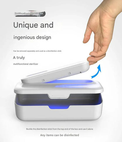 White 2-in-1 UV Sterilizer Box & Detachable Wand - For Phone, Jewelry, Masks - Mekamart Australia