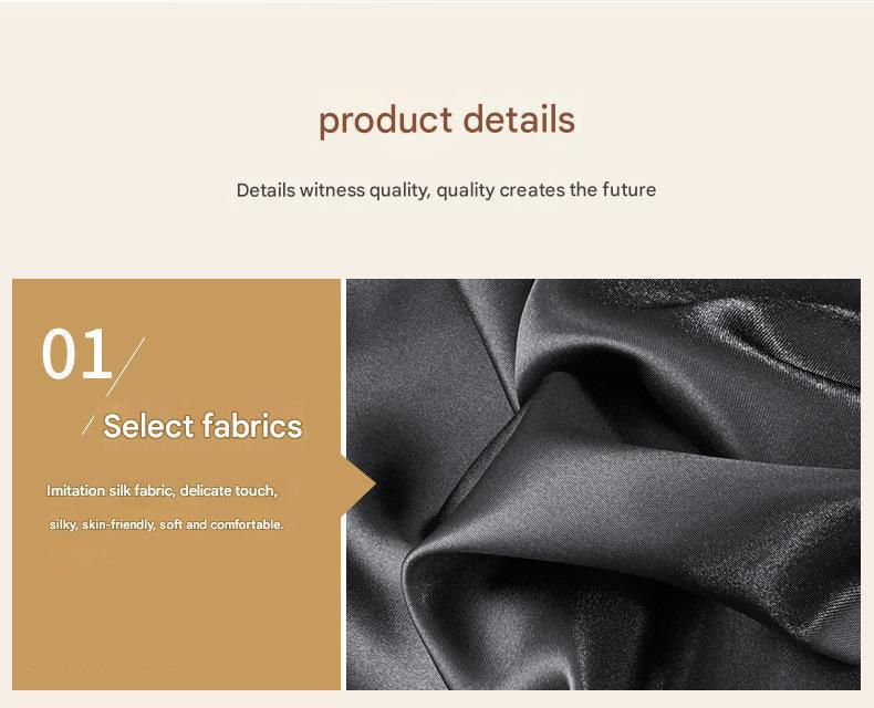 Champagne Silky Satin Pillowcase Pair - Smooth for Hair & Skin, Elastic Fitted (46x90+16cm) - Mekamart Australia