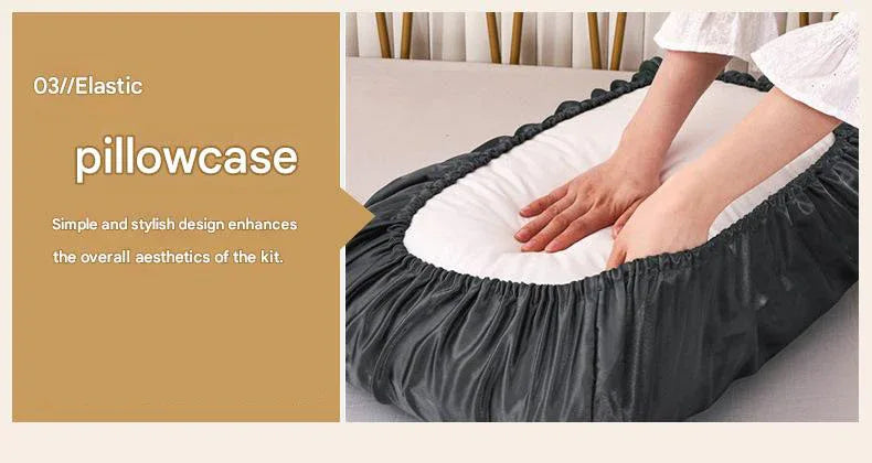 Red Satin Pillowcase Pair - Smooth for Hair & Skin, Elastic Fitted (46x70+16cm) - Mekamart Australia