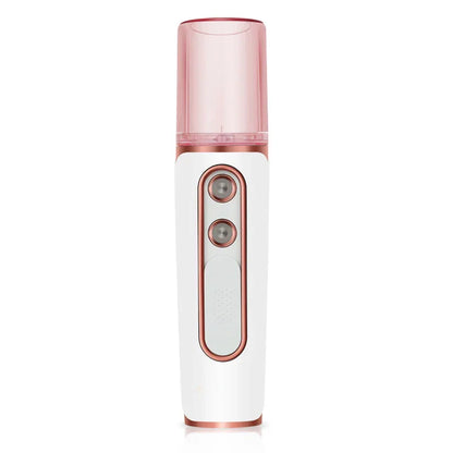 White Dual Nozzle Nano Facial Mister - USB Rechargeable Hydrating Spray - Mekamart Australia