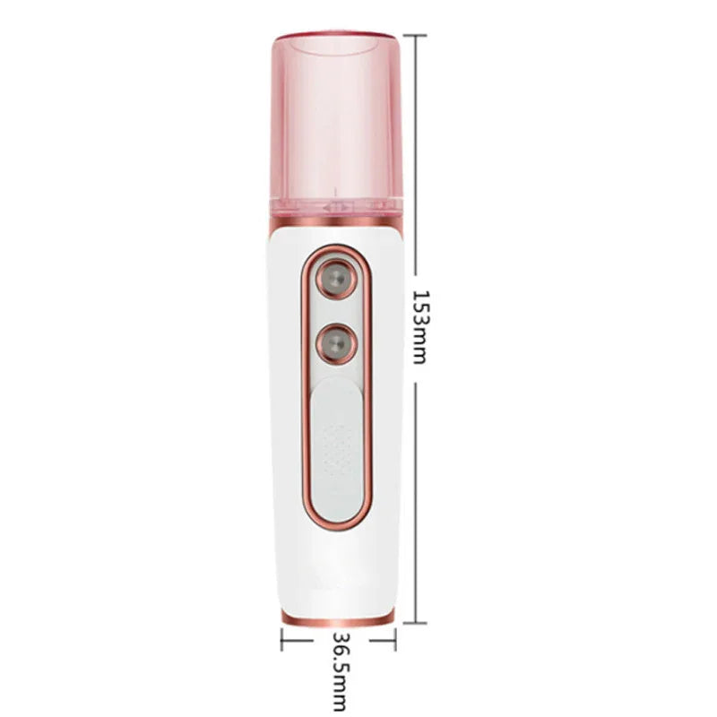 Yellow Dual Nozzle Nano Facial Mister - USB Rechargeable Hydrating Spray - Mekamart Australia