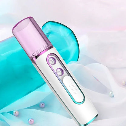 Purple Dual Nozzle Nano Facial Mister - USB Rechargeable Hydrating Spray - Mekamart Australia