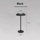 Black Minimalist Rechargeable LED Touch Table Lamp - 3-Color Stepless Dimming Metal Desk Light - Mekamart Australia