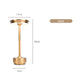 Gold Elegant Aluminum Alloy Rechargeable LED Touch Lamp - 3-Color Dimmable Cordless Table Light - Mekamart Australia
