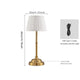 Gold and White Elegant Rechargeable Fabric Shade LED Lamp - Cordless Touch Stepless Dimmable Table Light - Mekamart Australia